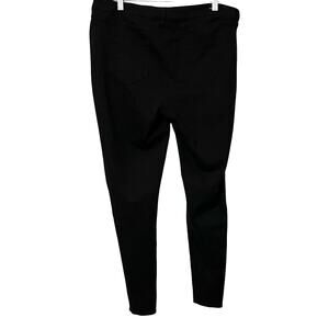 LIVERPOOL HIGH-RISE SLIM LEG PANTS/TROUSERS, WOMENS, 14/32, BLACK-CASUAL-STRETCH